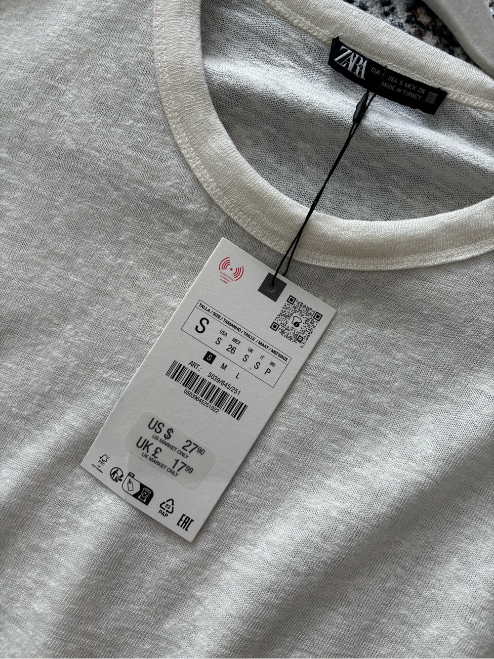ZARA Basic Beige LONG SLEEVE SIZE S - Picture 6 of 6